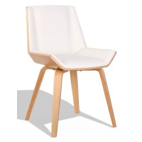 Nordic Plywood S chair with leatherette and maple wood cushion
