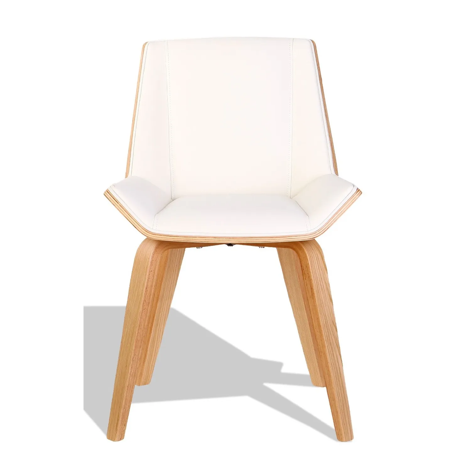 Chaise Nordic Plywood S avec coussin en similicuir et bois d'érable