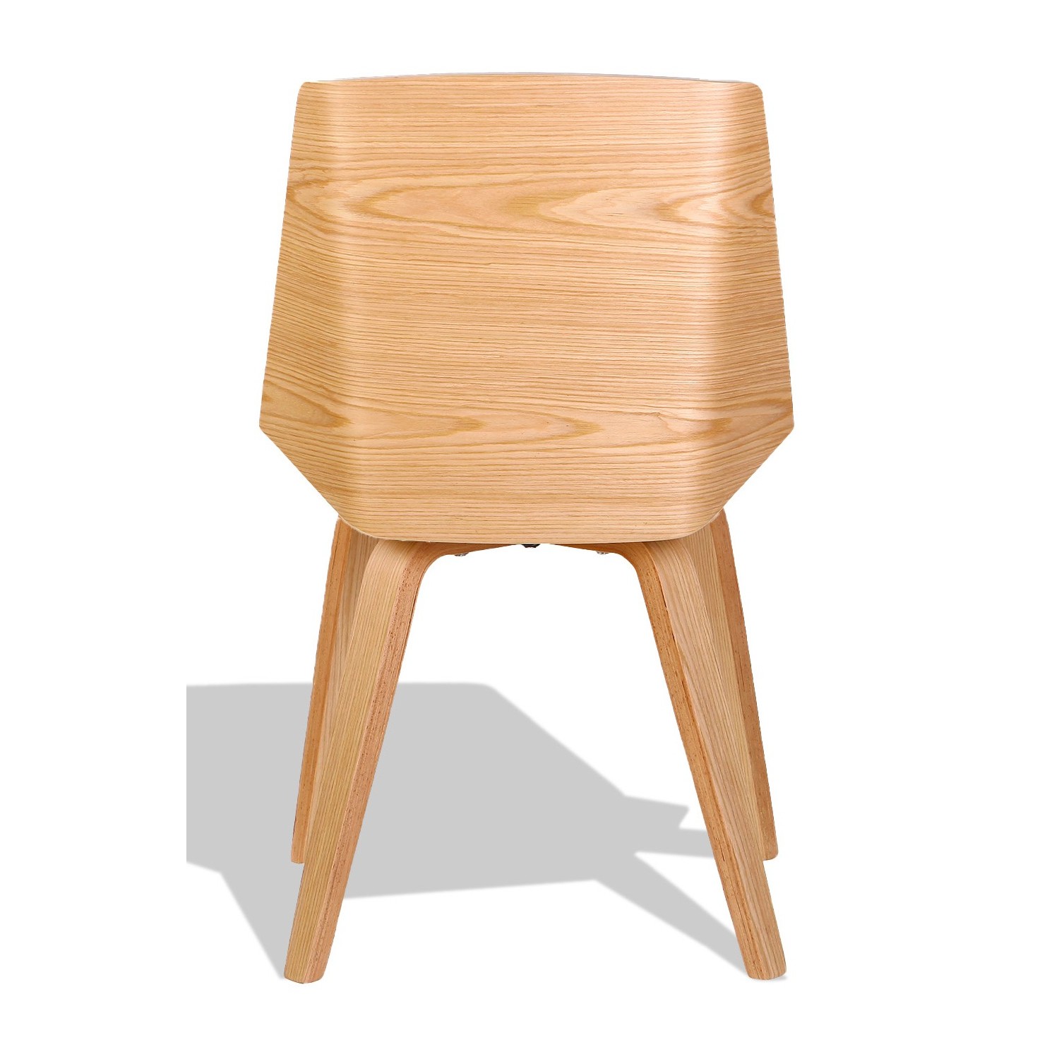 Silla Nordic Plywood S con cojín de polipiel y madera de arce