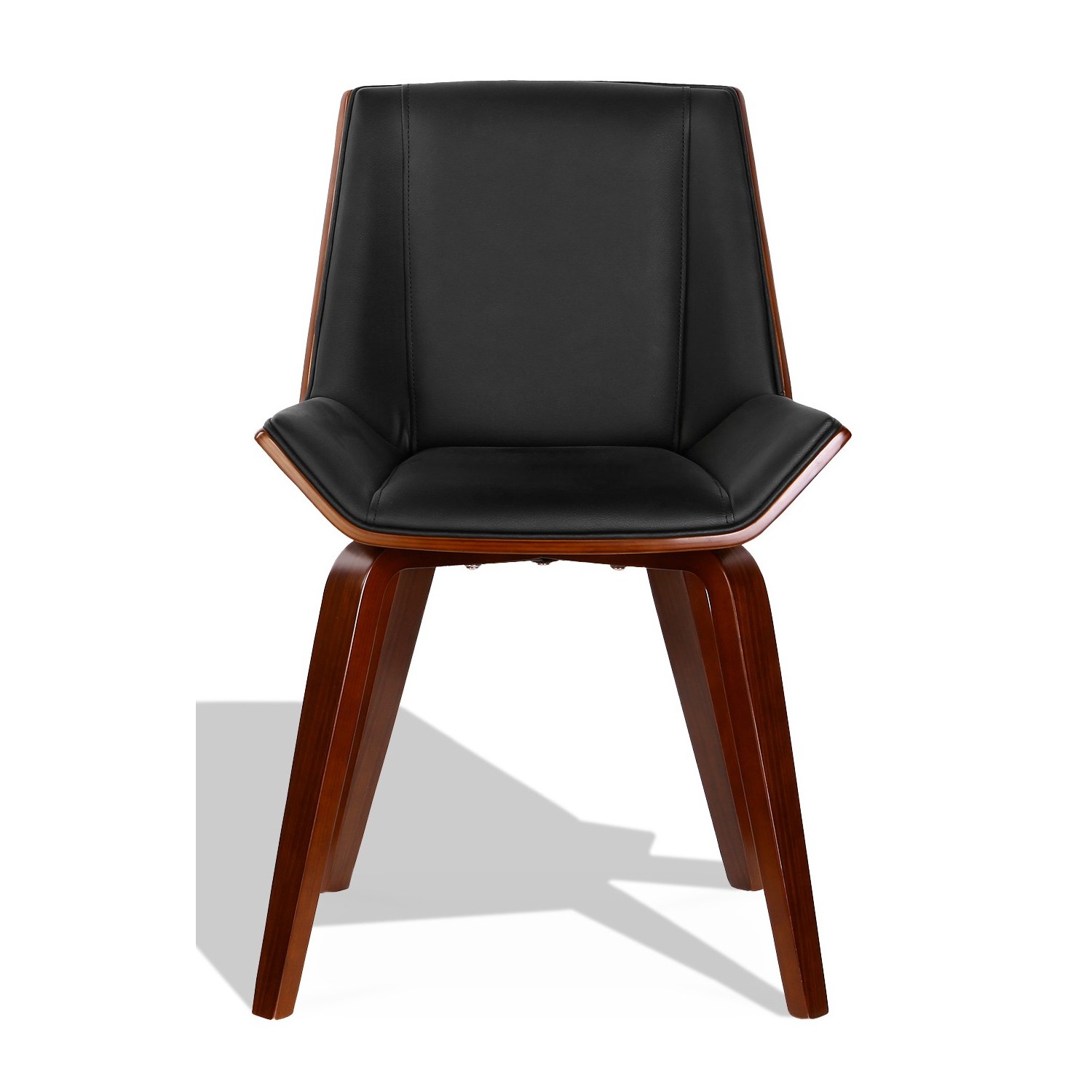 Židle Nordic Plywood S s koženkou a ořechovým polštářem
