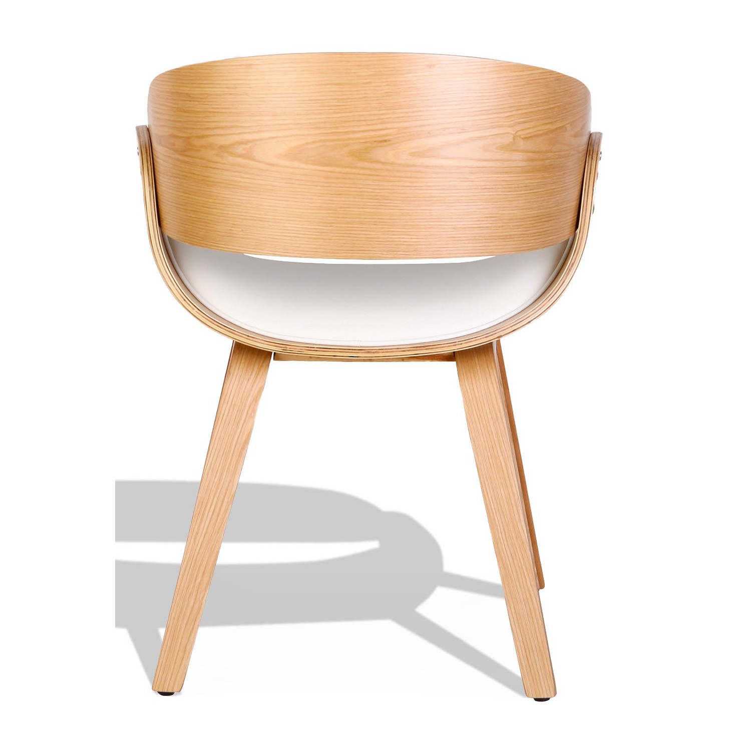 Sedia Nordic Burrow S con cuscino in similpelle in legno di acero