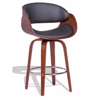 Tabouret Burrow avec coussin en similicuir