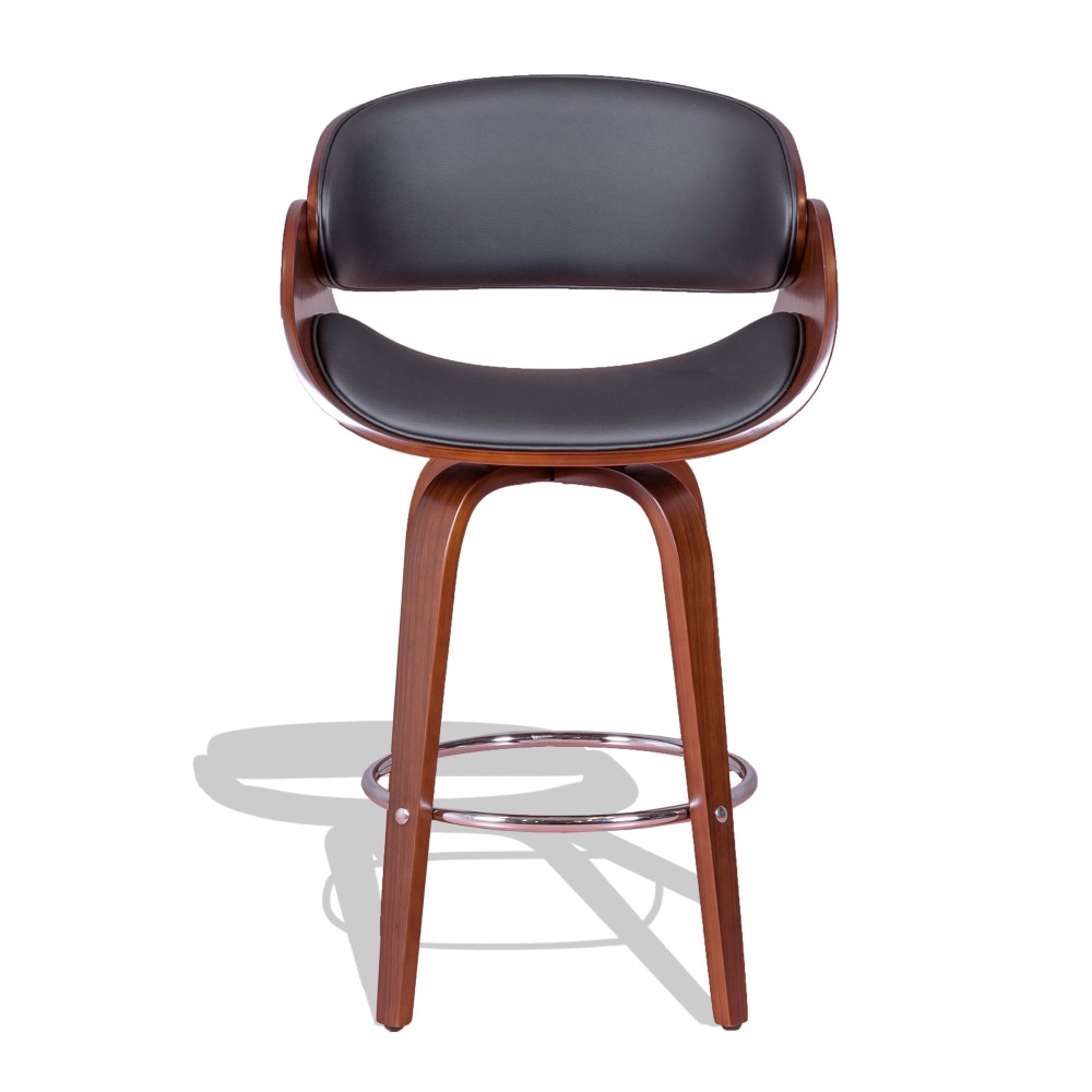 Tabouret Burrow avec coussin en similicuir