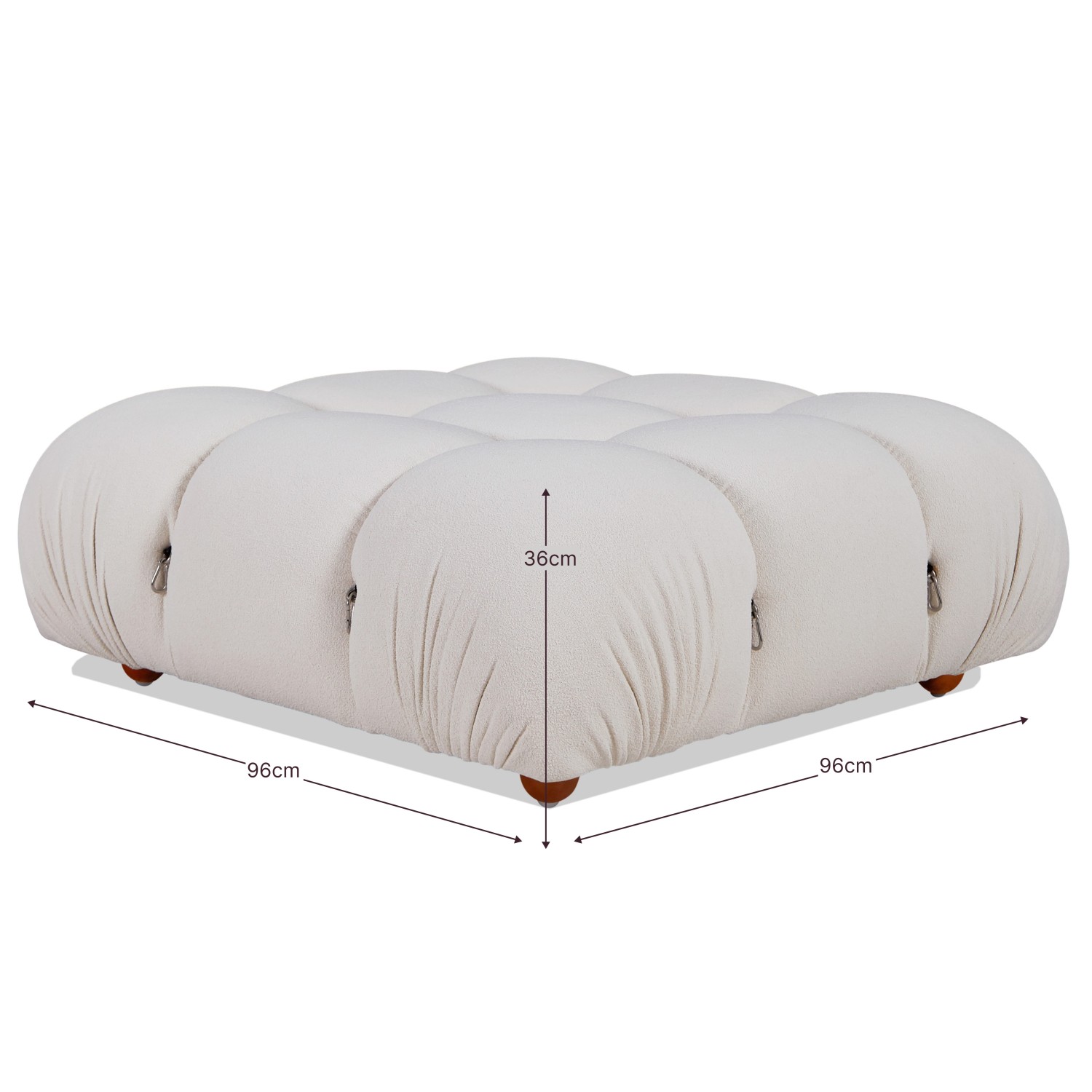 Divano componibile 2 pezzi Laurel con braccioli