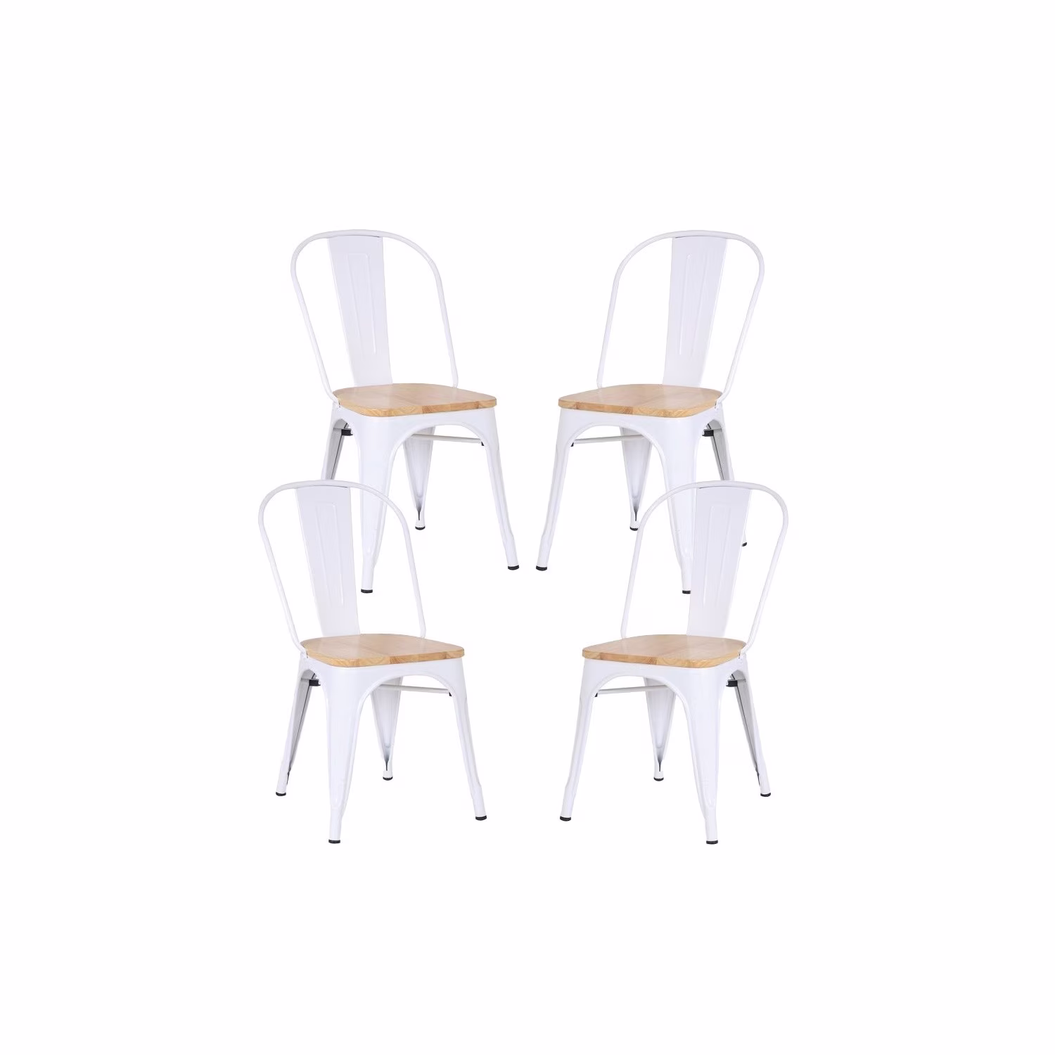 Pack 4 chaises Moulin en rotin synthétique