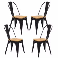 Pack 4 chaises Moulin en rotin synthétique