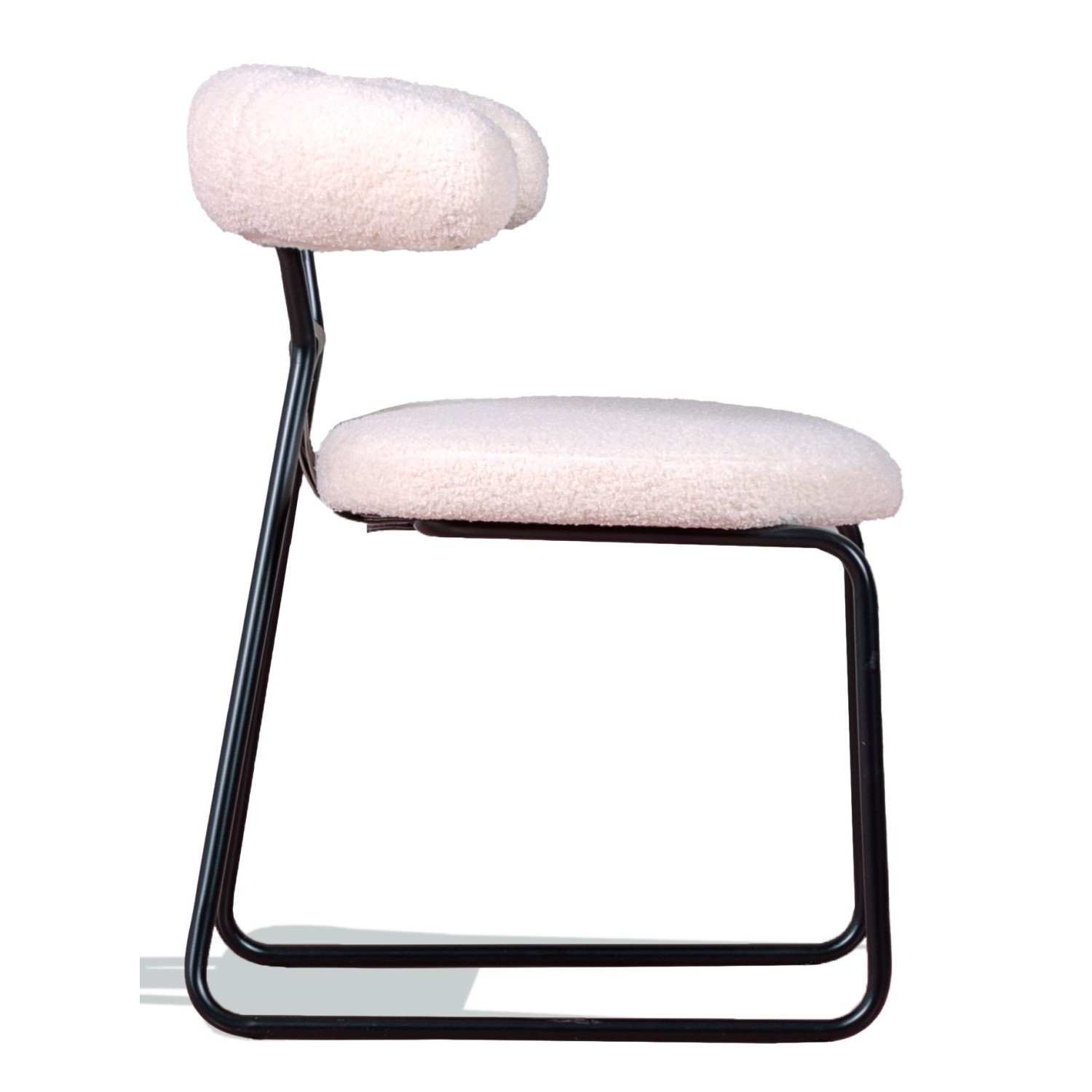 Bouclé-verhoiltu Oxford-design-tuoli