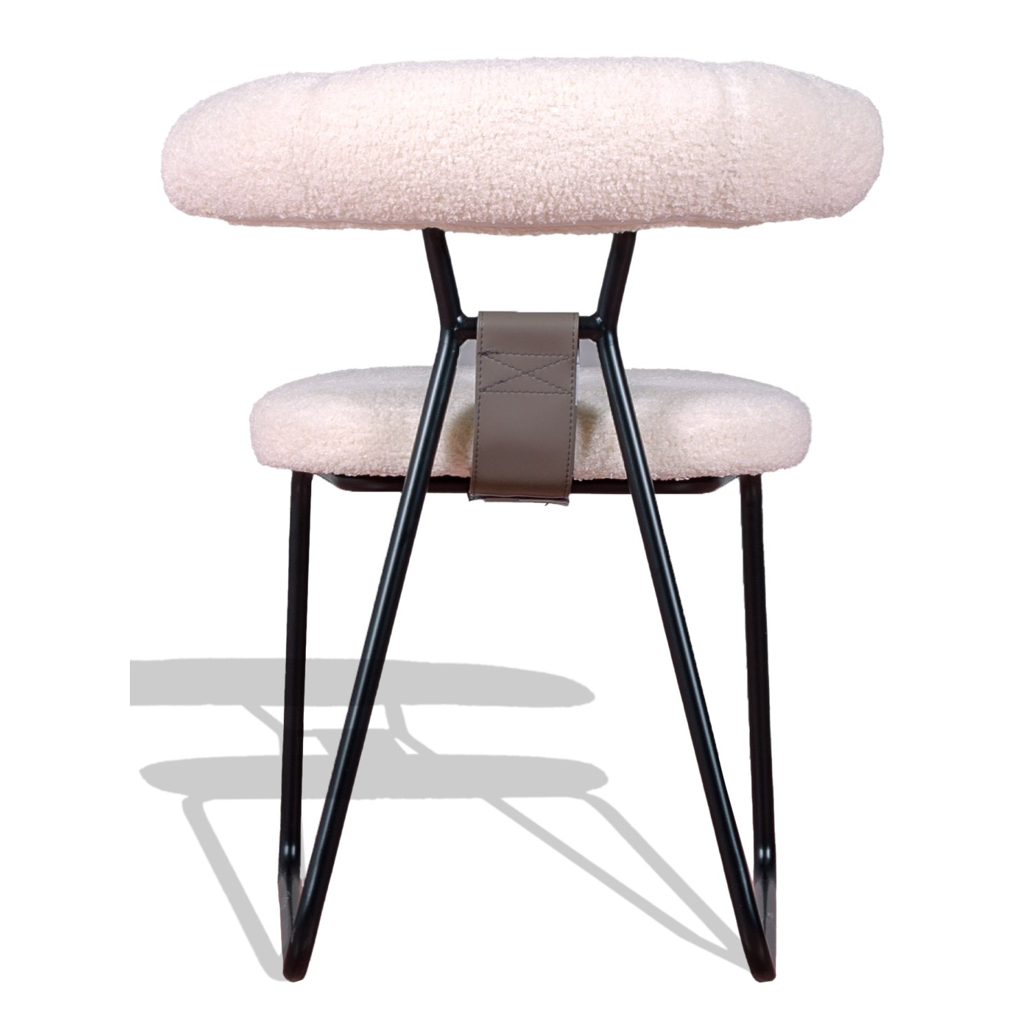 Bouclé-verhoiltu Oxford-design-tuoli