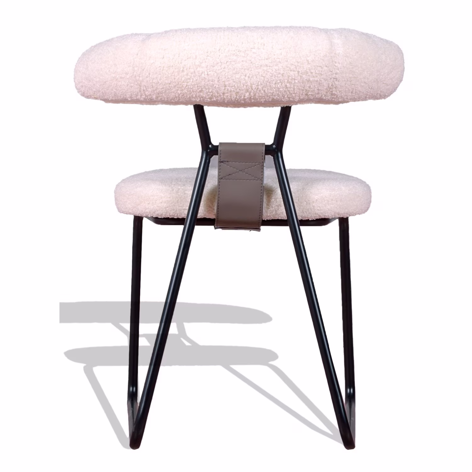 Chaise design Oxford tapissée en bouclé