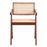 Réplique de la chaise Chandigarh avec accoudoirs du designer Pierre Jeanneret 