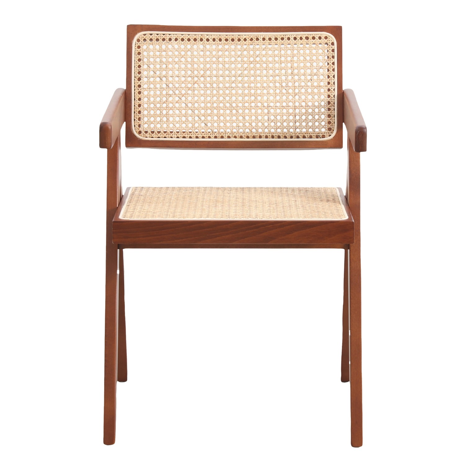 Replica Chandigarh chair with arms by designer Pierre Jeanneret 