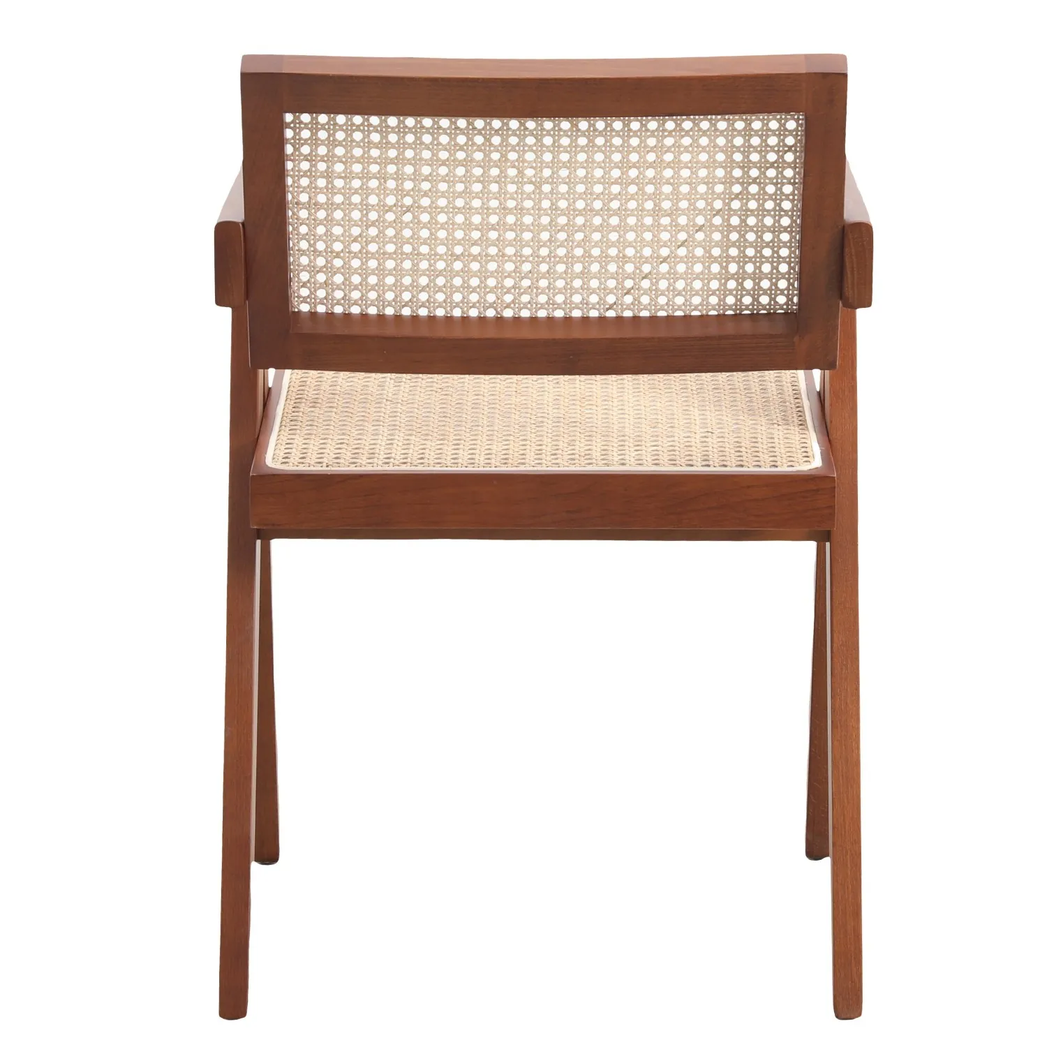 Réplique de la chaise Chandigarh avec accoudoirs du designer Pierre Jeanneret 