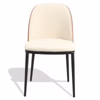 Silla Cottage en madera de nogal y asiento de polipiel