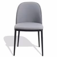Silla Cottage en madera de nogal y asiento de polipiel