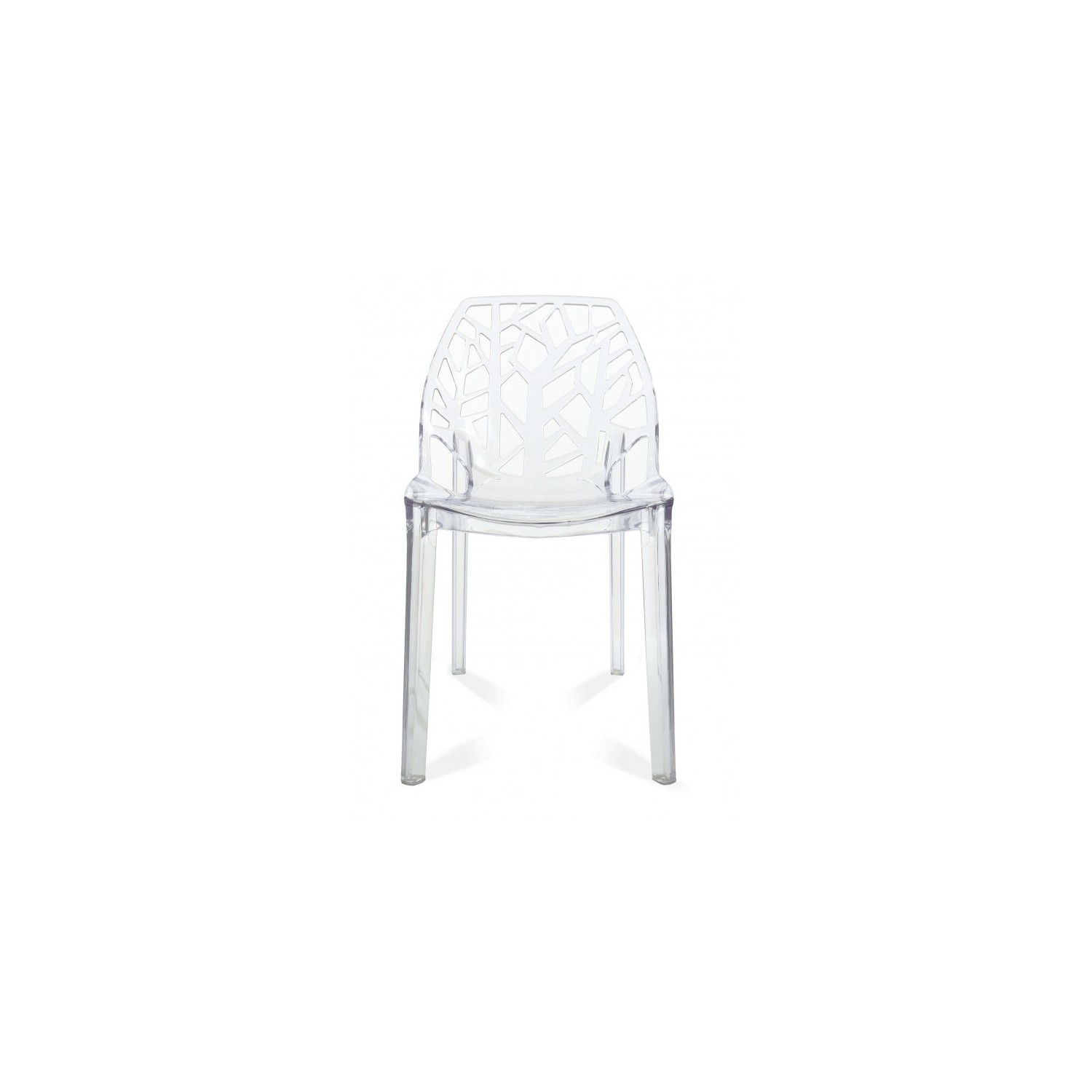 PAKKET 4 TRANSPARANTE PLANTAARDIGE STOELEN